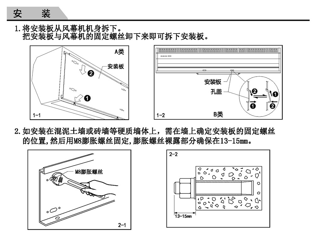 離心風幕機S7安裝說明